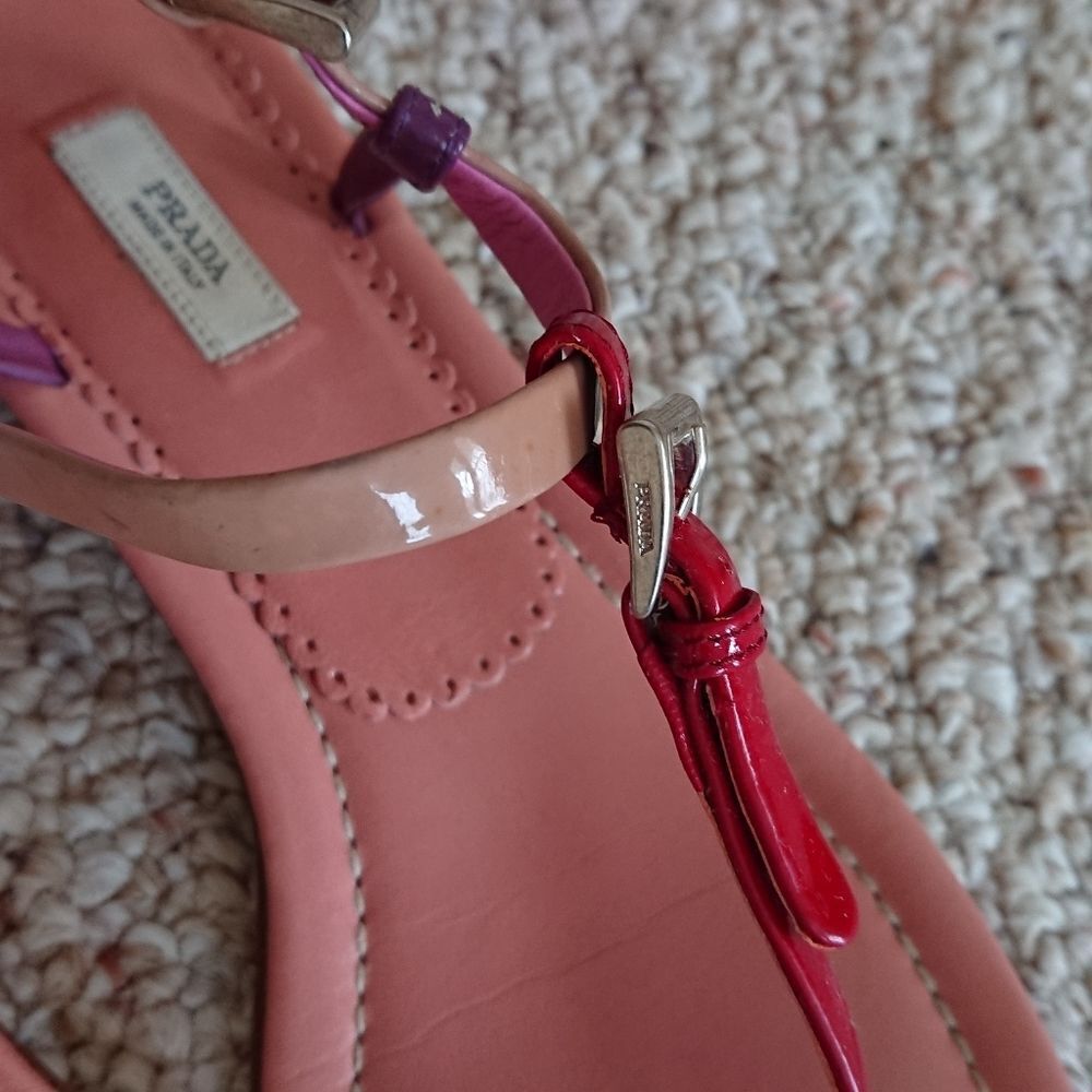 Prada cute Pink/red/ purple sandals size 37 - Picture 3 of 7